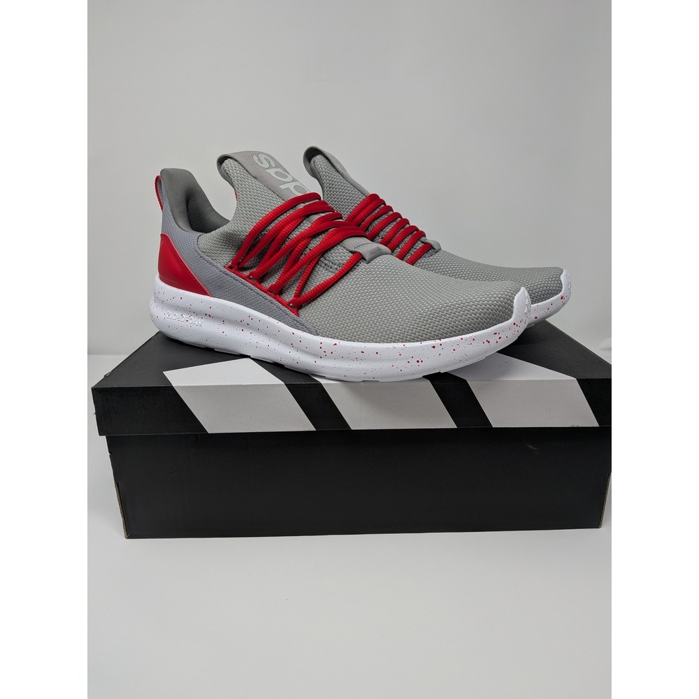Adidas Lite Racer Adapt 7.0 Mens Gray Red Slip On Sneakers JR0548 Size 13 NIB